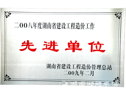 2008年工程先進(jìn)單位證